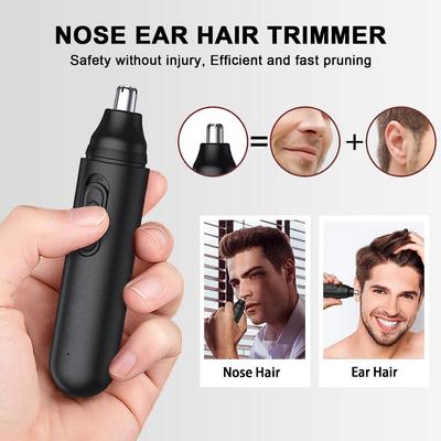 Tondeuse à cheveux pour le nez et les oreilles, Rechargeable par USB, étanche IPX7, Double lame, professionnelle, indolore, pour sourcils