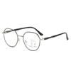 Unisex High Definition Multifocal Reading Glasses Transparent Round Frame Far-sighted Eyeglasses Women Men's Fashion Diopters