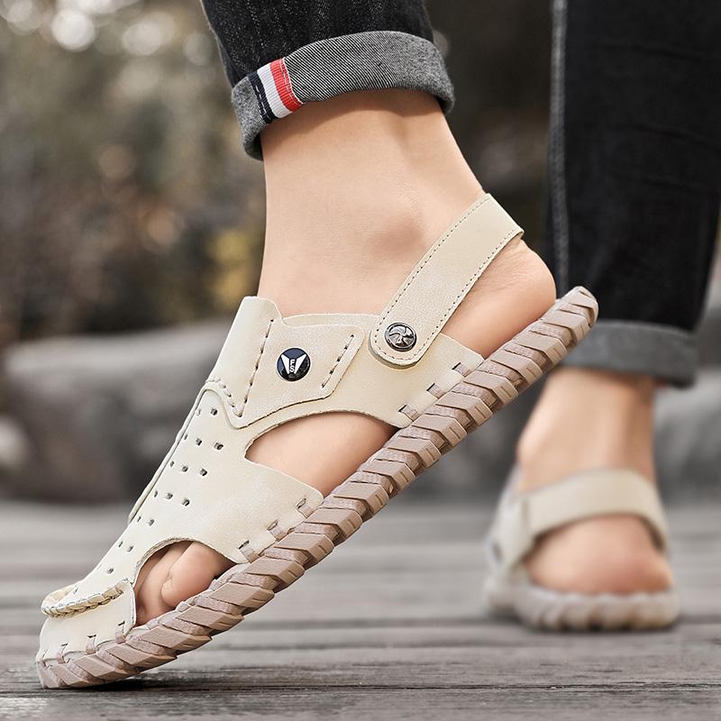Fashion Men Sandals Summer Leisure Beach Holiday Sandals Men Shoes 2024 New Outdoor Sneakers Male Retro Comfortable Casual Sandals Men