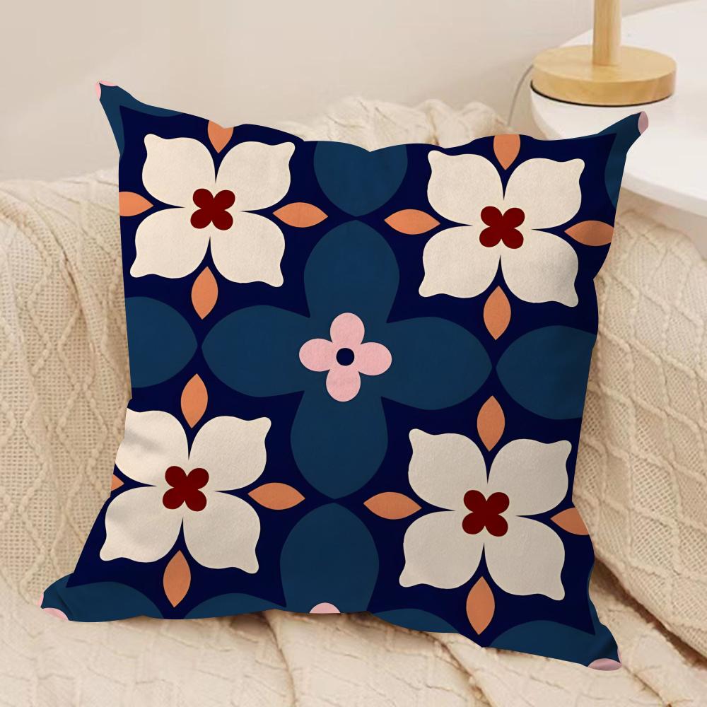 Symmetrical Pattern Cushion Cover Pillowcase Ultra Soft Skin Friendly Fabric Cloud Like Comfort Concealed Zipper