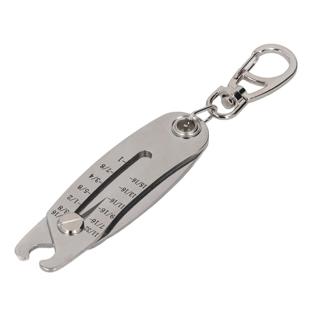 Thread Size Checker Keychain Portable Accurate Nut Bolt Size Finder Inch Metric 2 Scale