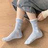 Bow Bubble Mouth Lolita Socks Style Spring And Autumn Mid-Tube Socks Lace Pile Socks