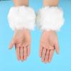 Fellimitat Manschetten Pelzige Handgelenkbänder Beinstulpen Handgelenkstulpen Wärmer Stiefelstulpen für Damen Party Cosplay Kostüme Zubehör