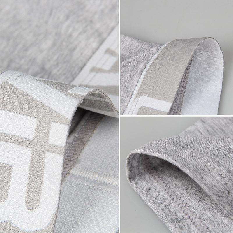 Herren Trendige Baumwolle Mid-Waist Sport Boxer Briefs - Sexy Koreanischer Stil, Übergröße, Vierseitiges Design