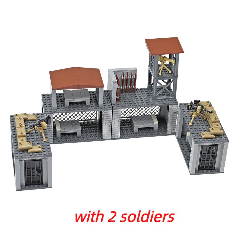 MOC Vojenská Zakázaná Oblast Stavebnice Hračky Transformovatelné Zbraně Kostky Hračka Stavebnice Hračky pro Kluky Dárky