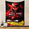"Red Racing Car and Driver Design Patterned Tapestry for Bedroom and Living Room Home Decor Sofas"