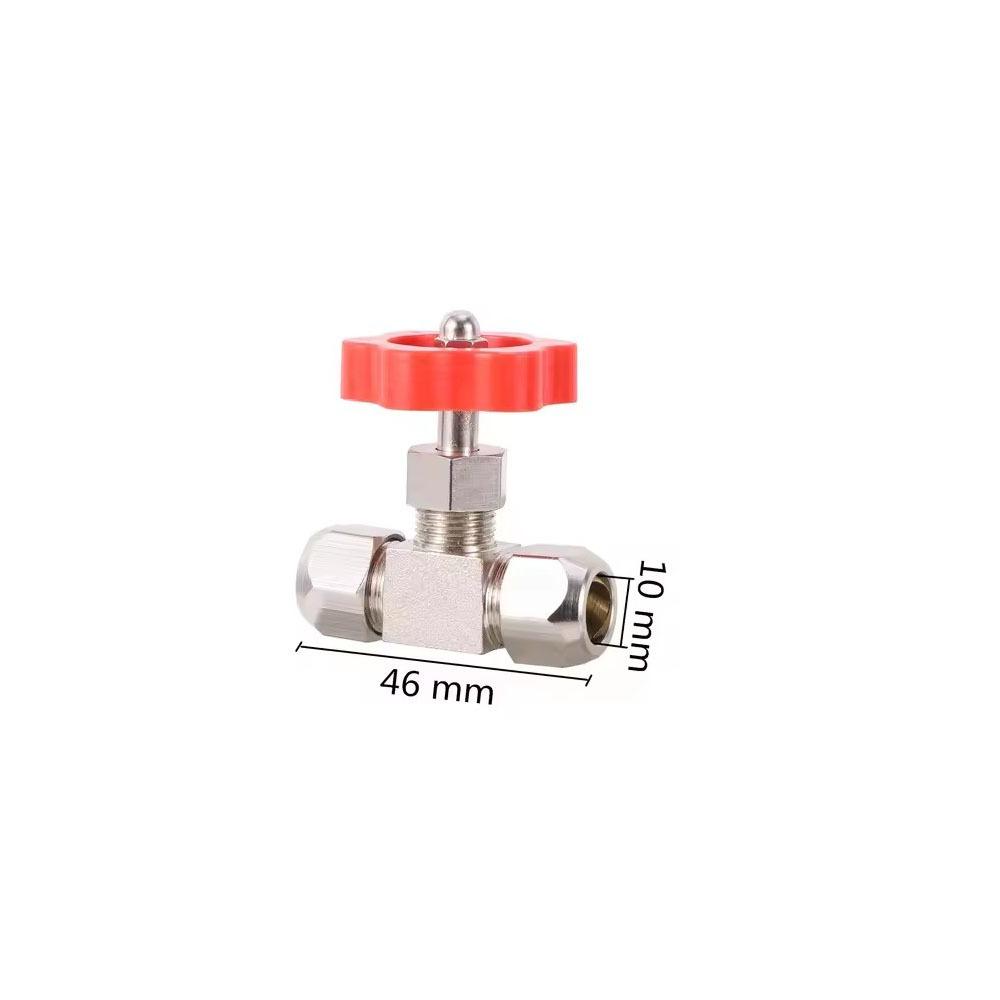 6mm 8mm 10mm 12mm Hole Dia Control Water Ball Globe Valve Needle Type High Pressure Durable Tube