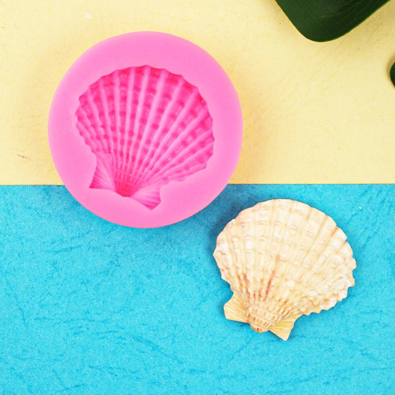 Seashell Conch Starfish Fish Under the Sea Style Pastry Baking Molds for Cookie Candy Marine Theme Cake Fondant Silicone Mold