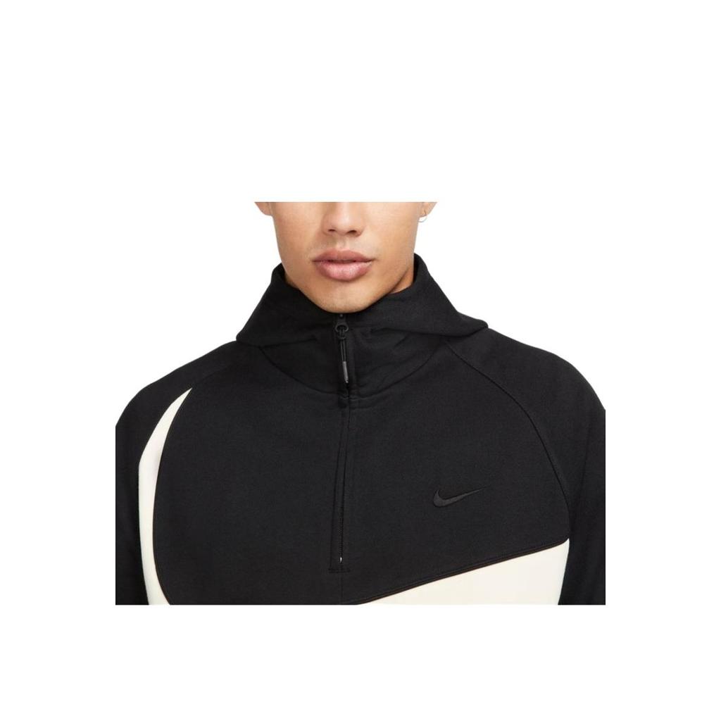 Nike Logo Half-Zip Hooded Jacket with Pocket Men Jacket Black DX0567-013