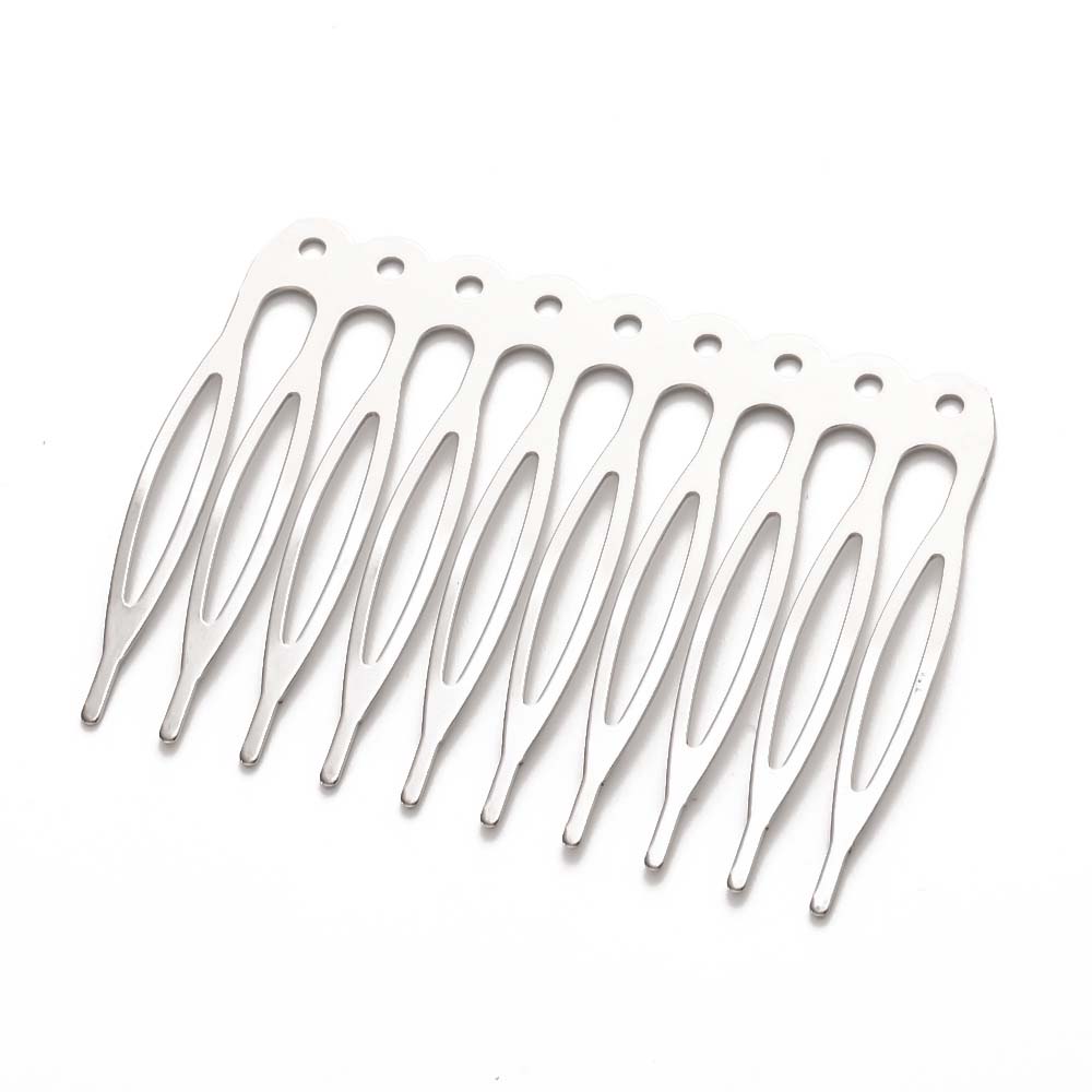 10pcs 5/8/10/12/18/22 Dents Métal Cheveux Côté Clip Peigne Épingles à Cheveux Pour Femmes Mariage Voile Nuptial Coiffure Artisanat Outil de Fabrication de Bijoux