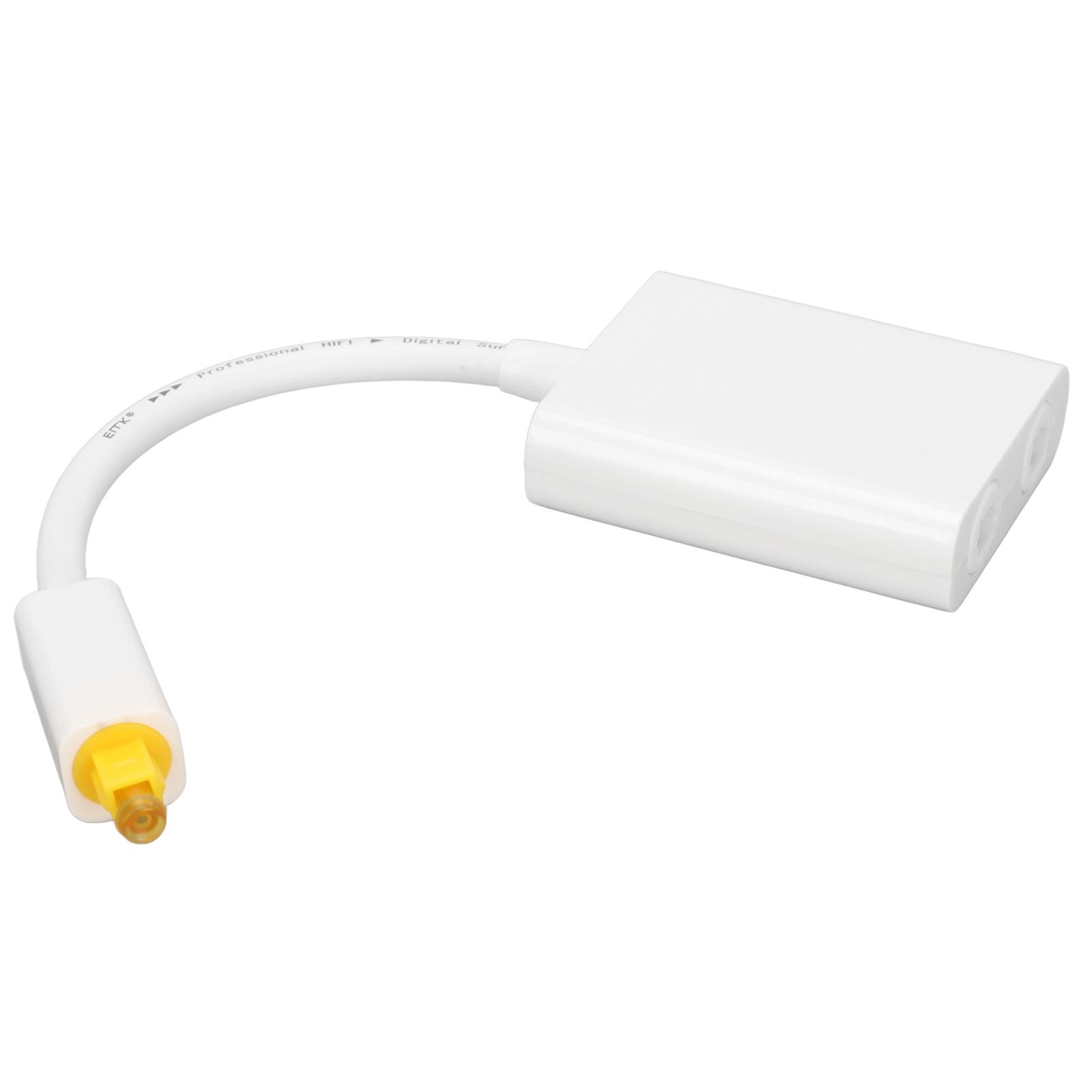 

Оптический кабельный разветвитель 1 в 2 выхода объемного звука цифровой оптоволоконный звуковой кабель для DVD CD белый