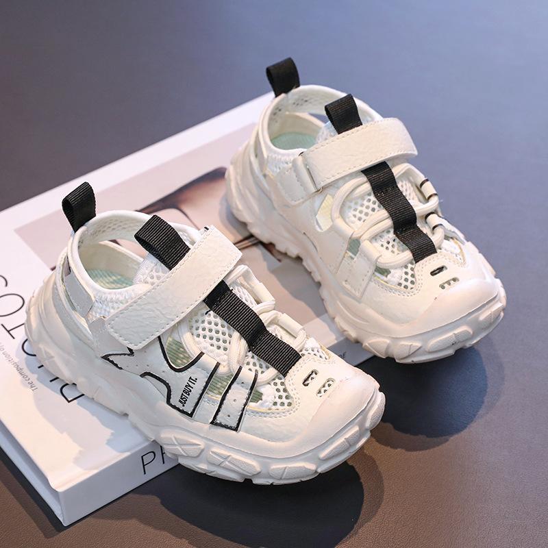 Students Sports Sandals Thick Soft Kids Sneakers Non-slip Hollowed-out 2025 Summer New Children Running Shoes Mesh Breathable