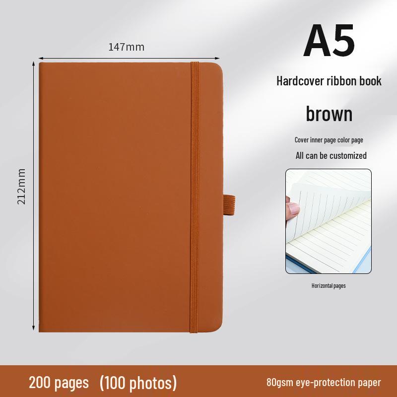 Custom PU Leather Lace-up Notebook with Printed Logo