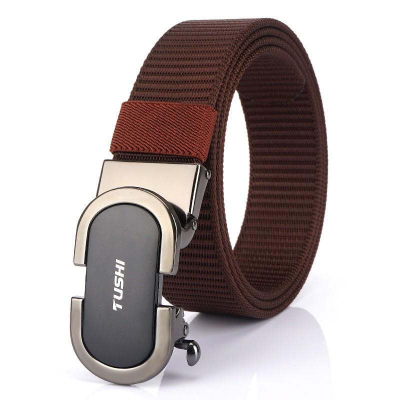 Direct Sales Toothless Automatic Buckle Belt Nylon Canvas Men's Outdoor Casual Young Students 'pants Men