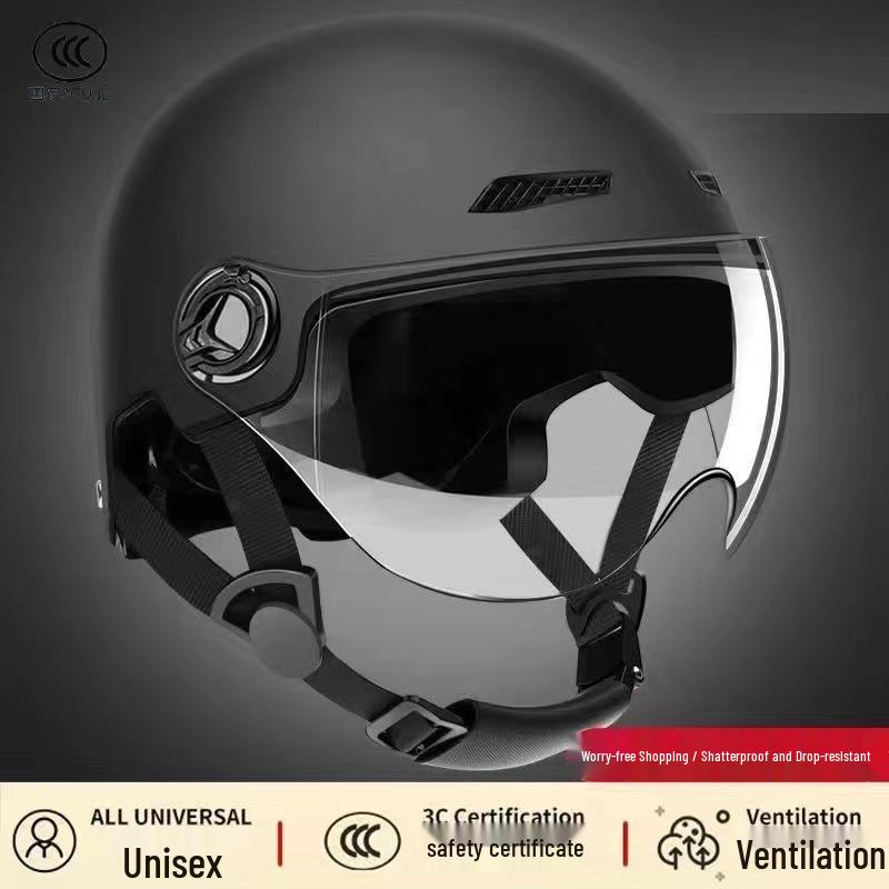 3C Certified Windproof Electric Vehicle Helmet for Men & Women - Winter Protection & Warmth