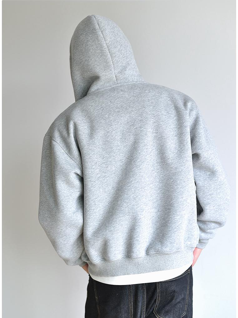 Unisex Heavyweight Double Zipper Oversized Hoodie - 2025 Autumn Trend Color Block Cardigan