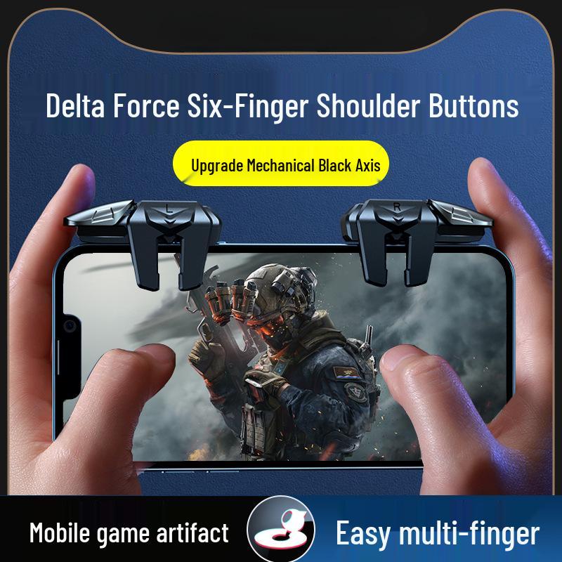 Delta Action Game Controller: Six-Finger Mechanical Button for Mobile Gaming Elite