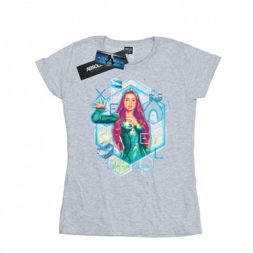 

DC Comics Womens/Ladies Aquaman Mera Geometric Cotton T-Shirt XXL білий