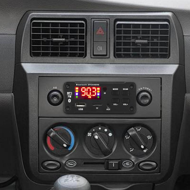 12V Car Mp3 Decoding Board 12V Remote Decoding Board Module LCD Display Amplifier Support Call Recording Function CHINA