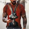 Maglietta da uomo con stampa 3D di topi animali, estiva, casual, per sport all'aria aperta, fitness, girocollo, maniche corte, maglietta da uomo