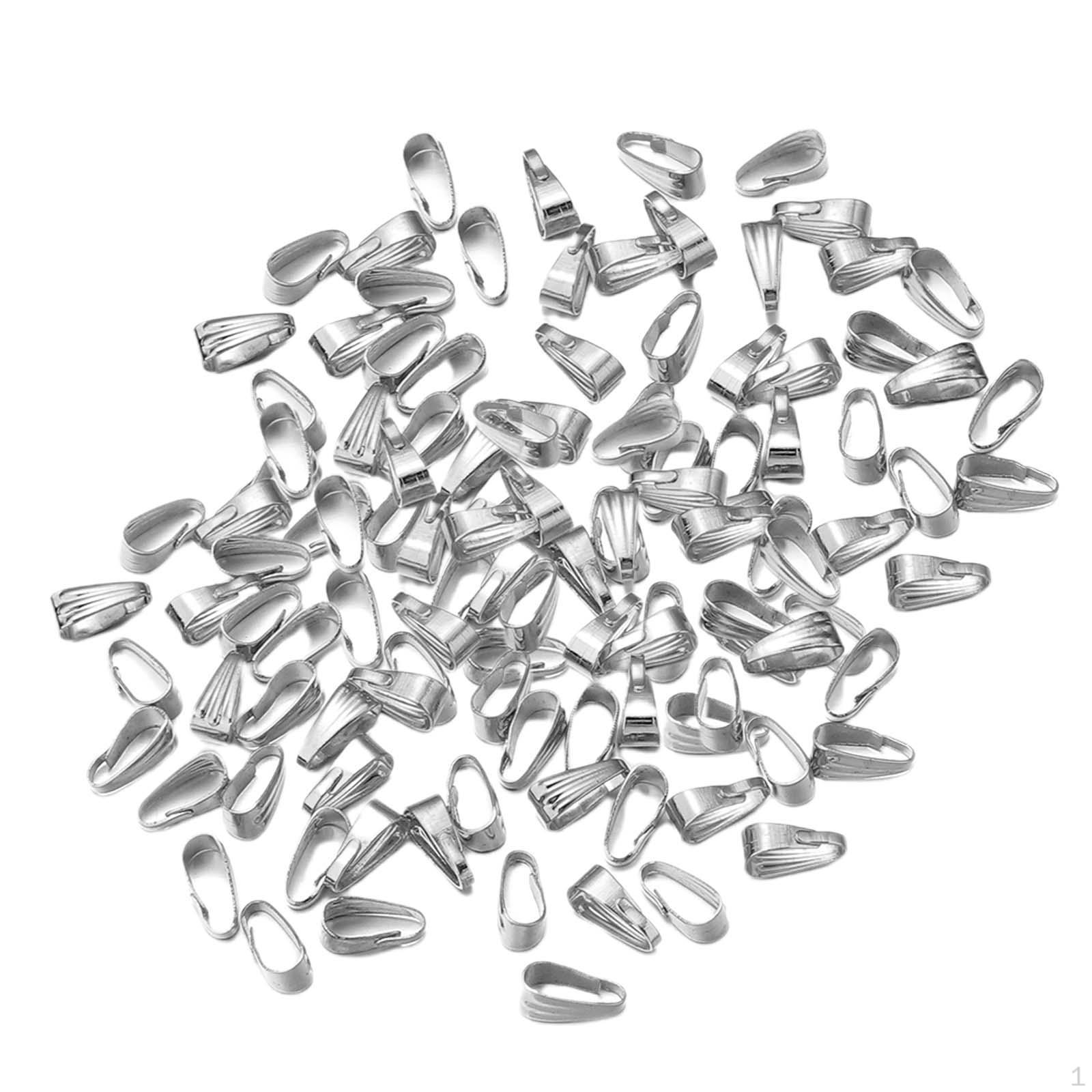 

200pcs Clamp Clasps Claw Clasp Buckle Pendant Jewelry Accessories Connectors for Silver