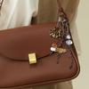 PU Bows Heart Keychain Charm Elegant Bag Accessory Gift For Women Girls Lightweight Bag Pendant For Purse Keys Phone