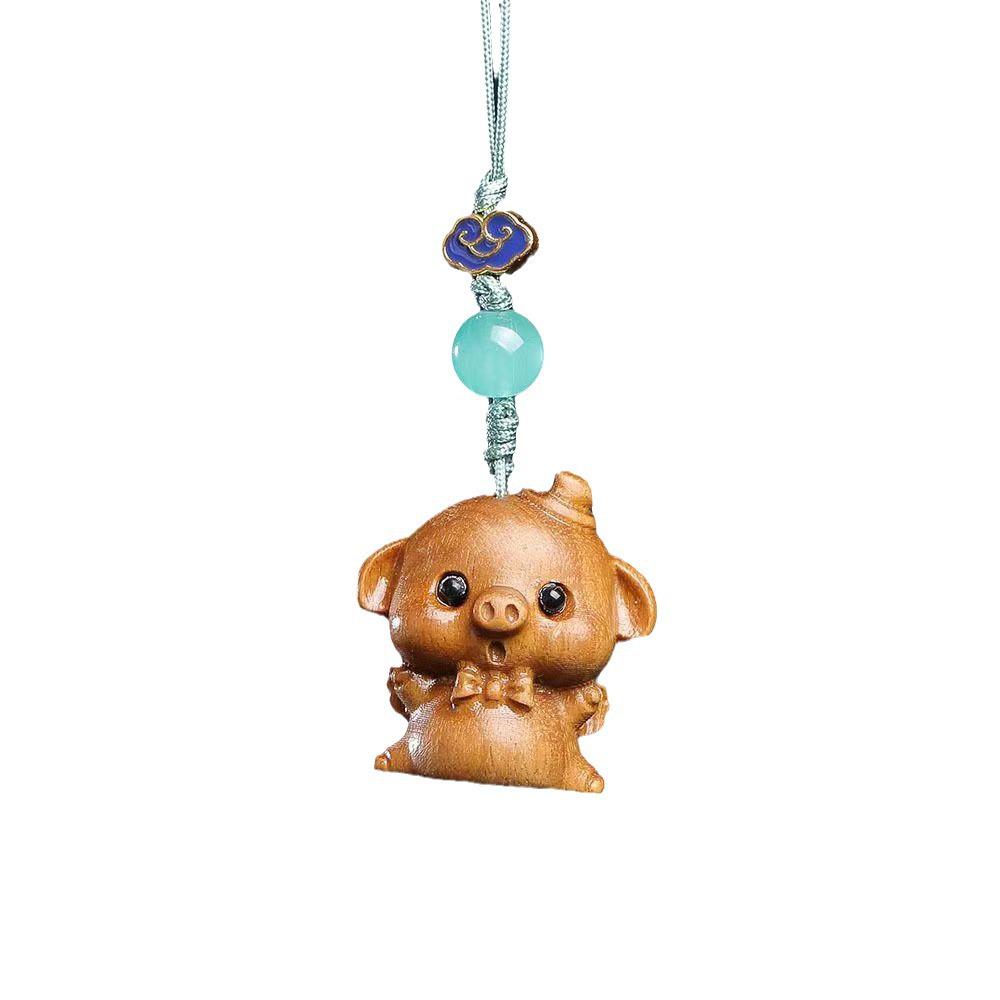 Green Sandalwood Zodiac Animal Guardians Phone Strap & Backpack Pendant