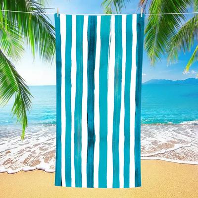 Summer Striped Beach Towel Microfiber Absorbent Soft Bath Shower Towels Quick-drying for Adults Bathroom Spa Swim 80x160cm