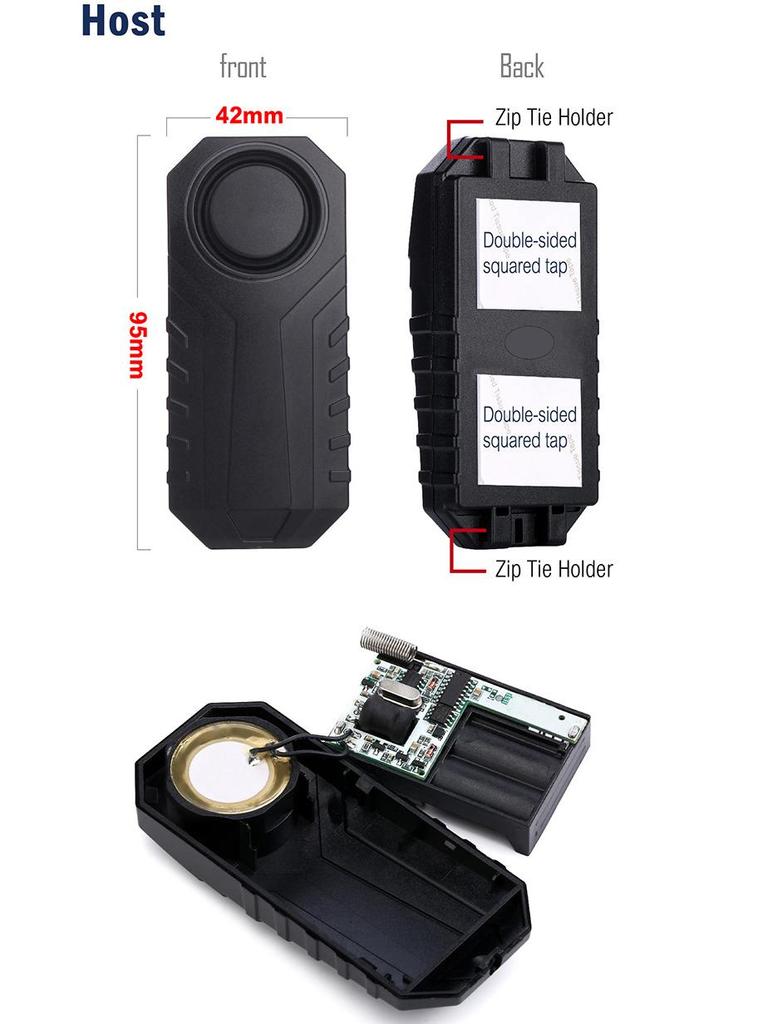 SF22R Wireless Remote Vibration Alarm for Electric Bikes & Cars with Displacement Sensor