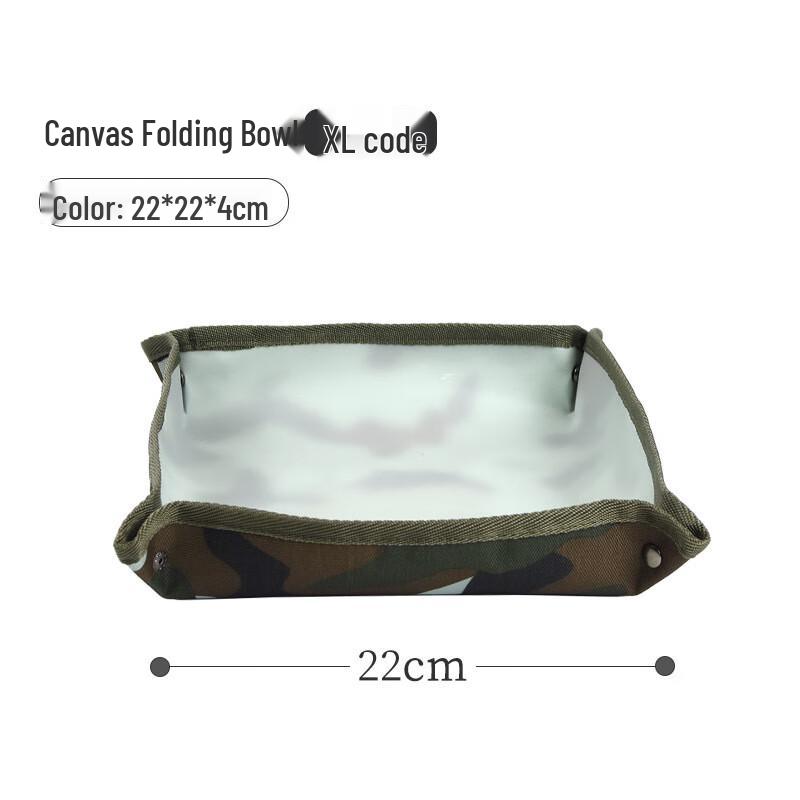 Outdoor Foldable Waterproof Camping Storage Tray Large (22x22x4cm)