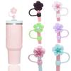 Cute Silicone Straw Caps 10mm Adorable Dustproof Straw Plugs Colorful Cartoon Design