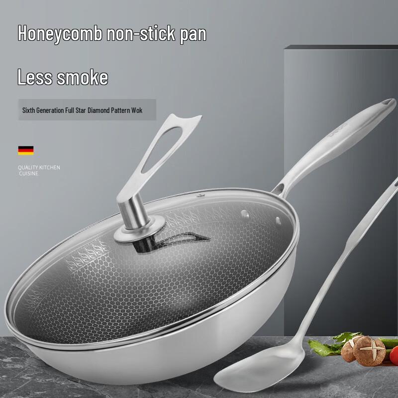 DePuo Mario 304 Stainless Steel Wok