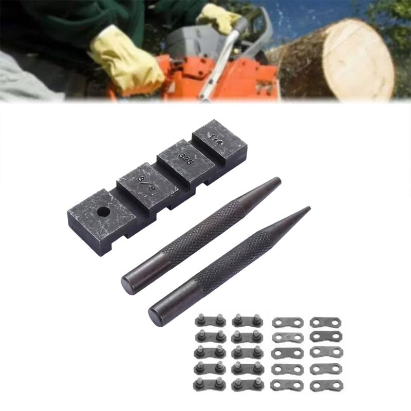 Chainsaw Chain Breaker And Rivet Tool Kit Chainsaw Breaker Joiner Mending Set For Quick Repairs Maintenance