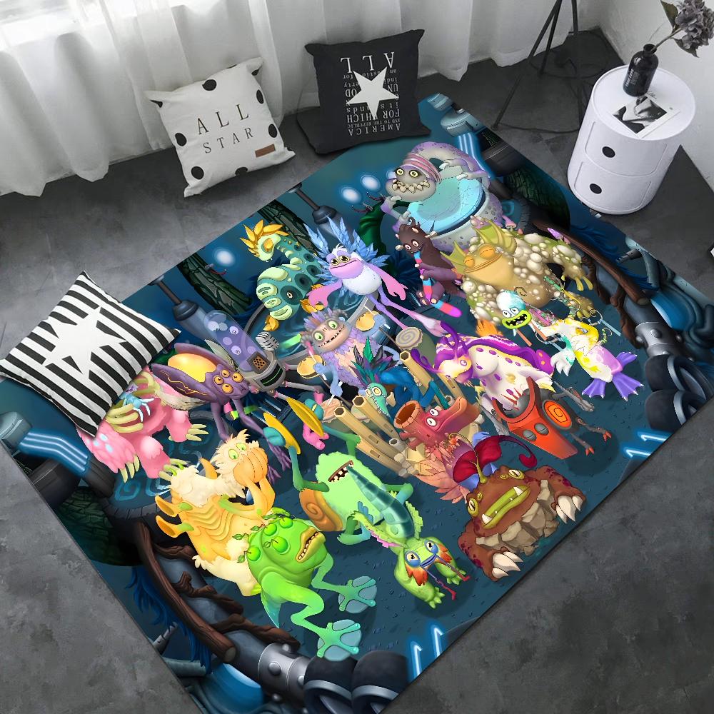 3D My Singing Monsters Kitchen Mat Washable Non-Slip Living Room Sofa Chairs Area Mat Kitchen Modern Home Decor