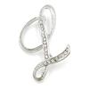 Trendy 26-Letter Rhinestone Brooch Pin - Fashion Accessory for Clothing & Bags