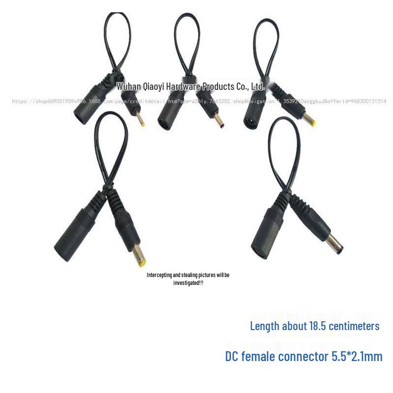DC5.5x2.1mm Female to 2.5x0.7/3.5x1.35/4.8x1.7/5.5x2.5mm Male Power Connector Adapter