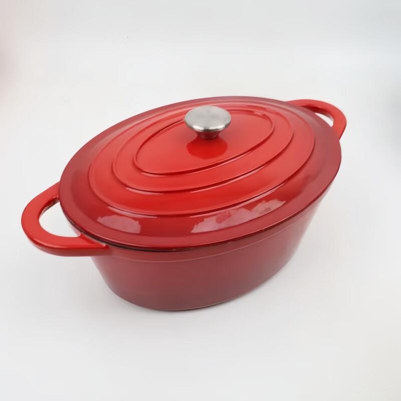 Wutuo Oval Enamel Cast Iron Stew Pot