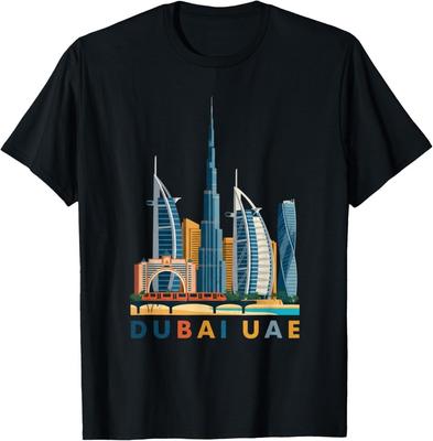 Dubai Skyline UAE Cityscape Travel Souvenir T-Shirt