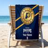 Custom Name Beach Towel Pacers Basketball Team  Beach Towel, Soft Microfiber, Gift for Her/Him, Birthday, for Pool, Beach, Travel, Fan gifts