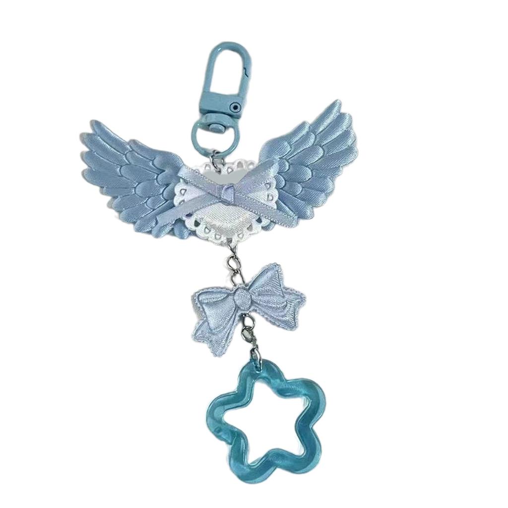 Cute Bowknot Star Bear Keychain Pendant Lovely Hanging Decorations Keyring Charm for Purse Bag Backpack Handbag
