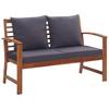 Garden Lounge Set with Cushions 4 Piece Solid Acacia Wood