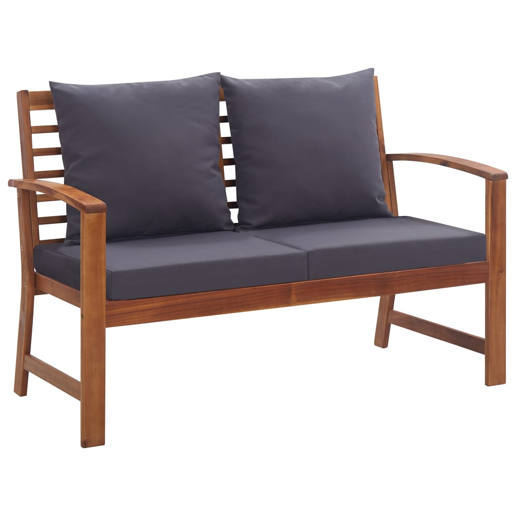 Garden Lounge Set with Cushions 4 Piece Solid Acacia Wood