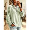 Womens 2026 Loose Fit Zipper Collar Hoodless Sweatshirt In Casual Korean Style With Irregular Hem