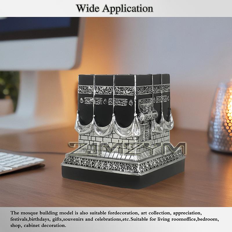 Kaaba Replica Model Islamic Muslim Turkish Ramadan Eid Islamic Gifts Home Decorations Imitation Metal Decoration