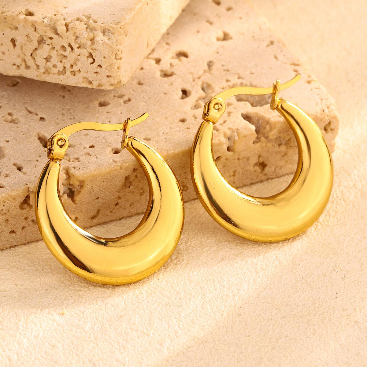 

Stainless Steel Earrings Premium Sense Geometric Love Lava Triangle Earrings Earrings Direct Sales