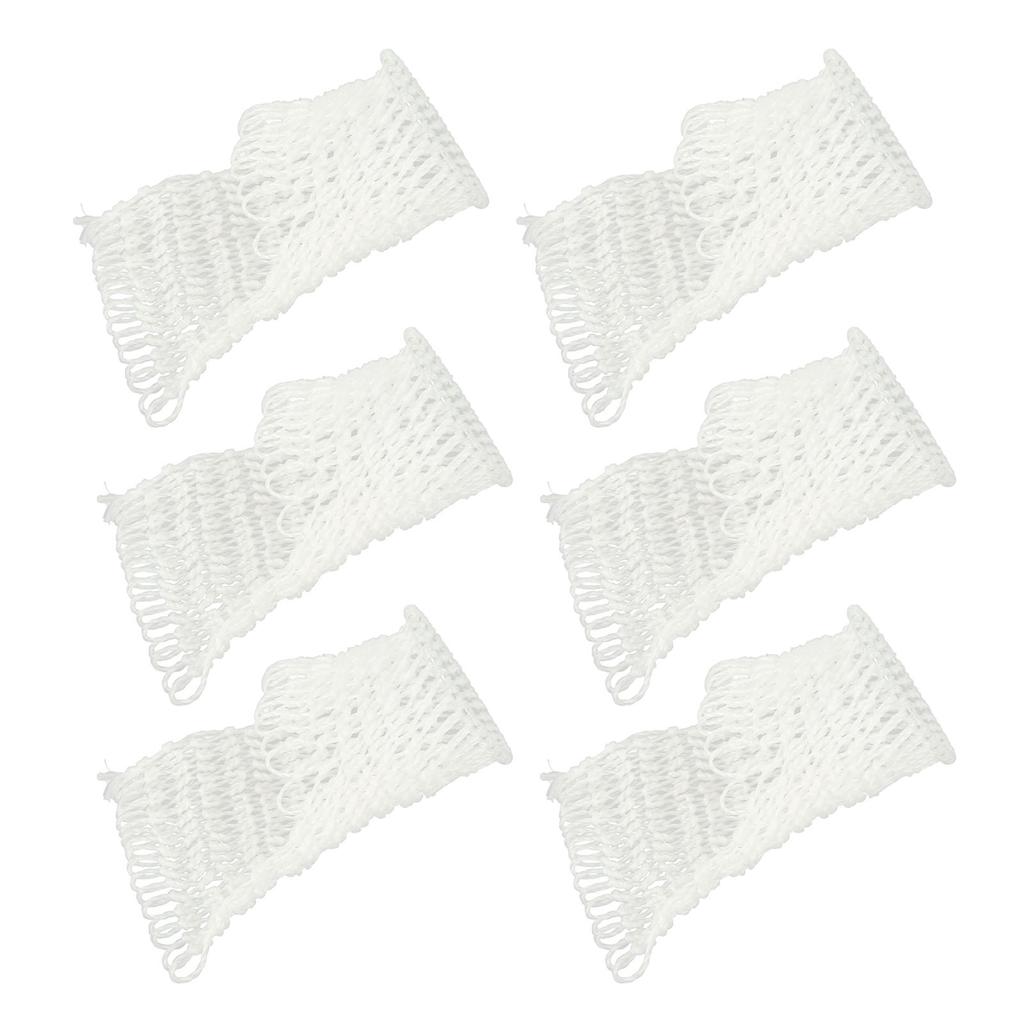 6 Stück Billardtisch Netztasche Bodenlos Ausgehöhlt Nylon Billardtisch Tasche Zubehör Weiß