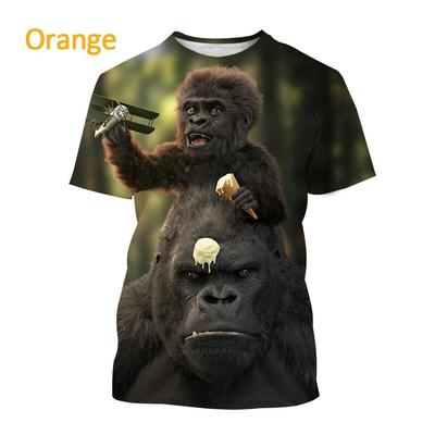 Gorilla 3D Digital Printed Men's Casual Short Sleeve T-shirt Sportwear Men T-shirts