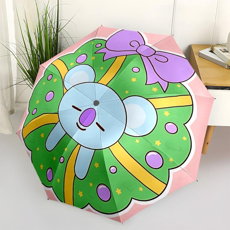 

1PC BT21 Automatic Open/Close Umbrella, 8-Rib Sturdy Frame, Durable Canopy, Highquality Construction, Fashion Lovers yy250920035