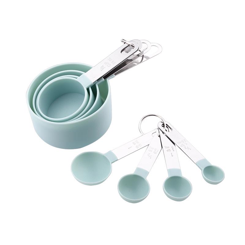 8-Piece Stainless Steel Measuring Cup & Spoon Set with Scale