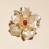 Elegant French Vintage Metal Pins Exquisite Suit Jacket Brooch Luxury Flower Brooch Pins  Party